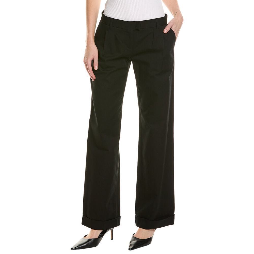 The Kooples Womens 100% Cotton Ramones Black Trouser Pants • Minimalist • Sz 42
